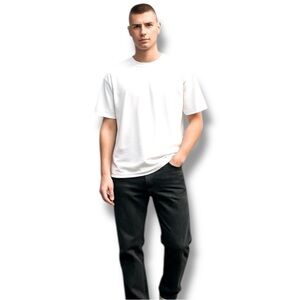 🍭 Falls Creek Jeans Black 100 Cotton Straight Leg Denim 5 Pocket Size 36x32 GUC